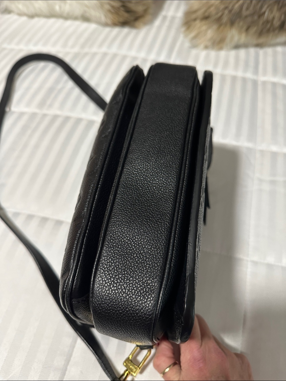 Louis Vuitton Black Monogram Empreinte Shoulder Pochette Metis Noir - Picture 7 of 17
